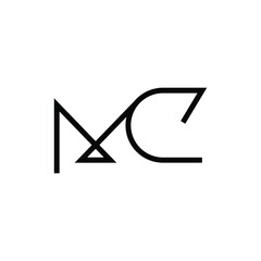 Minimal Letters MC Logo Design