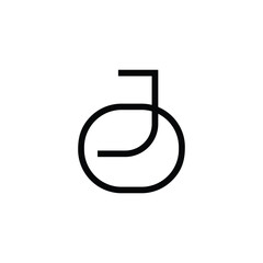 Minimal Letters JO Logo Design