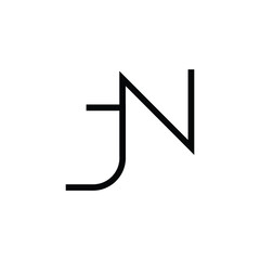 Minimal Letters JN Logo Design