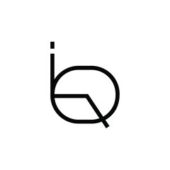 Minimal Letters IQ Logo Design
