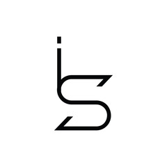 Minimal Letters IS Logo Design