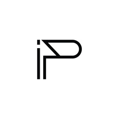 Minimal Letters IP Logo Design