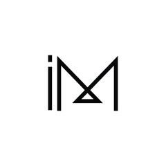 Minimal Letters IM Logo Design