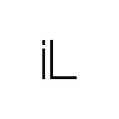 Minimal Letters IL Logo Design