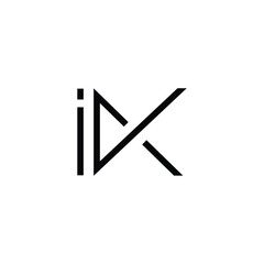 Minimal Letters IK Logo Design