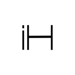Minimal Letters IH Logo Design