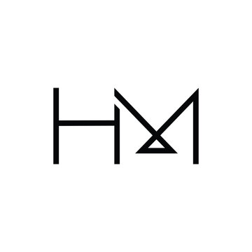 Minimal Letters HM Logo Design