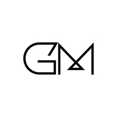 Minimal Letters GM Logo Design