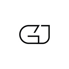 Minimal Letters GJ Logo Design