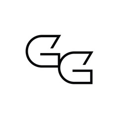 Minimal Letters GG Logo Design
