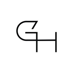 Minimal Letters GH Logo Design