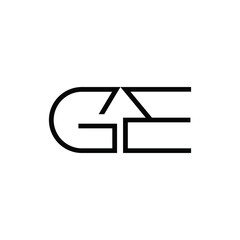 Minimal Letters GE Logo Design