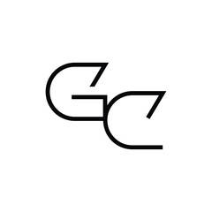 Minimal Letters GC Logo Design