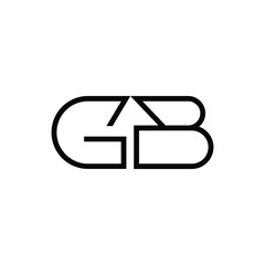 Minimal Letters GB Logo Design
