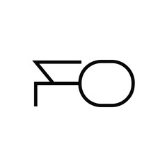 Minimal Letters FO Logo Design