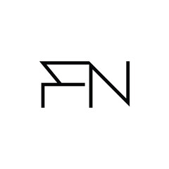 Minimal Letters FN Logo Design