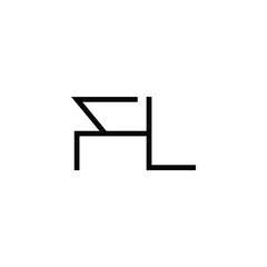 Minimal Letters FL Logo Design