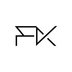 Minimal Letters FK Logo Design