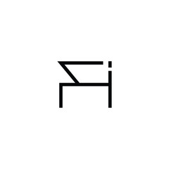 Minimal Letters FI Logo Design