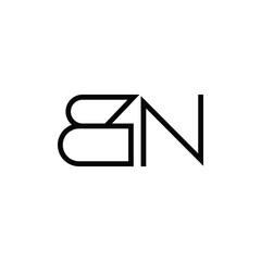 Minimal Letters BN Logo Design