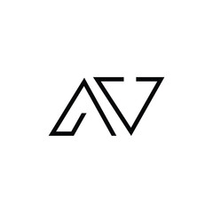 Minimal Letters AV Logo Design