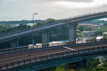 日本の沖縄県のニライカナイ橋の美しい景色