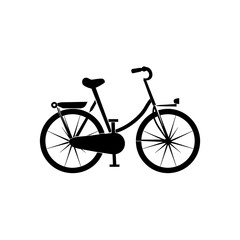 a black and white image of a bicycle