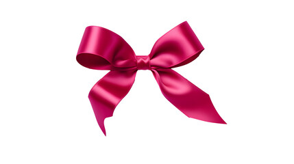 a pink bow with a white background