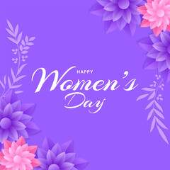 Happy International Women's Day. March 8th. Minimalist design women's day concept. Design template for greeting cards, banners, posters. Vector illustration