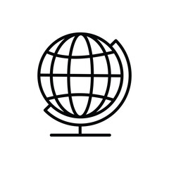 global icon with white background vector stock illustration