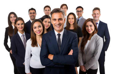 Business people team, cut out