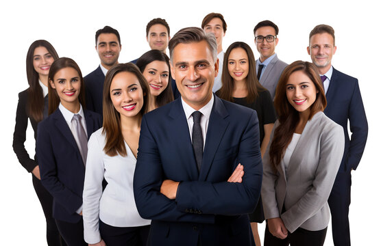 Business people team, cut out