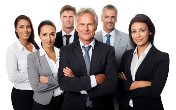 Business people team, cut out