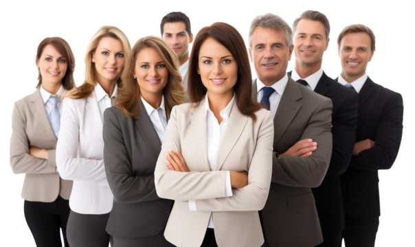 Business people team, cut out