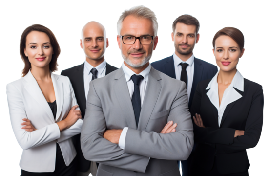 Business people team, cut out