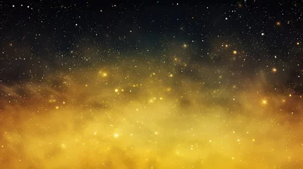 Afwasbaar Fotobehang Heelal stars space yellow background illustration galaxy universe, planets sun, astronaut rocket stars space yellow background