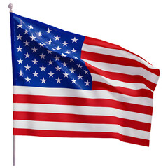 Fototapeta premium American Flag isolated on transparent background