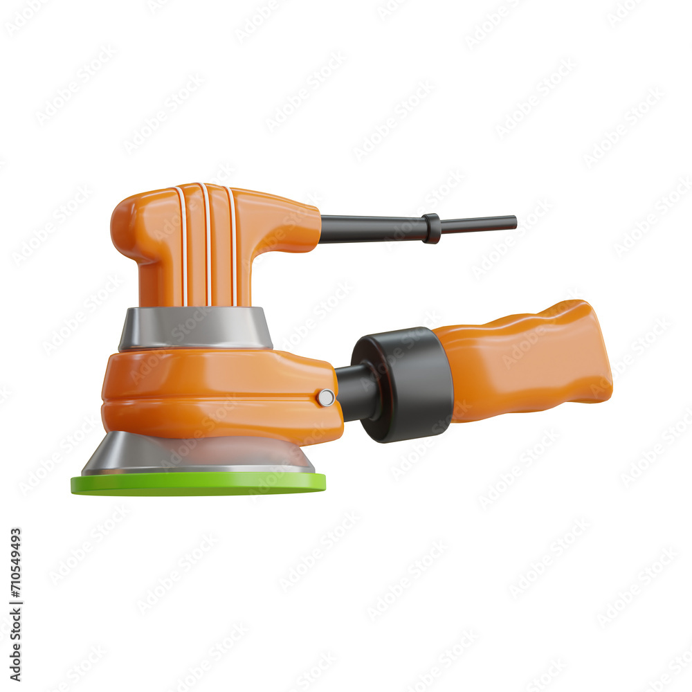 Aufkleber 3d sander model power sanding tools. 3d illustration, 3d element, 3d rendering. 3d visualization iso