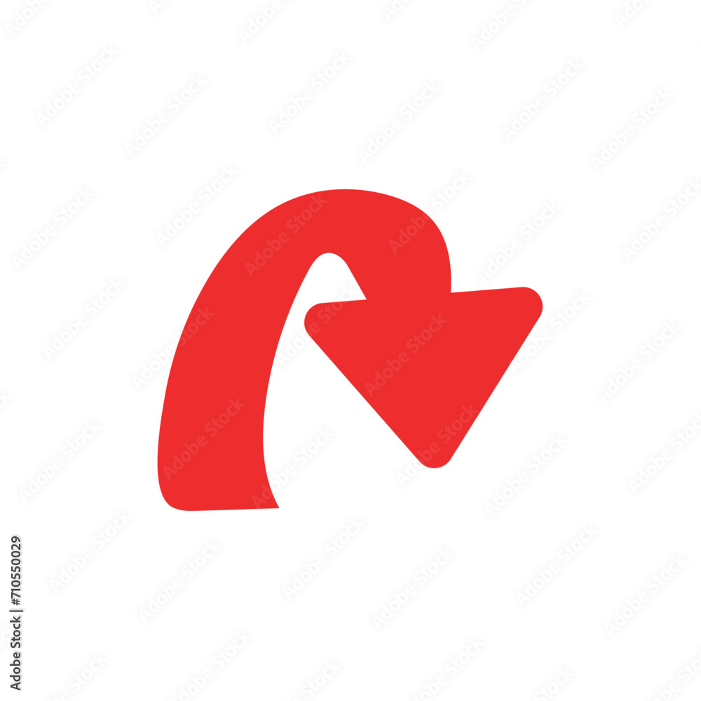 Poster arrow of set. this illustration's red arrow emphasize direction and purpose in a clean and modern de