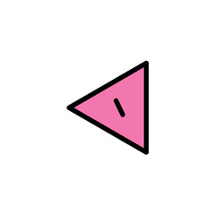 Arrow of doodle set. This custom pink arrow can serve as a great direction indicator in projects. Vector illustration.