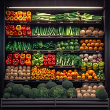 Fresh Vegetables in a Market