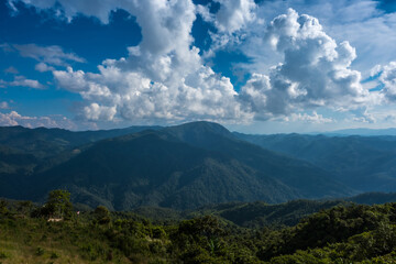 Fototapeta na wymiar Beautiful mountain landscape of Gloselo, Khun Yuam District, Mae Hong Son Province, Thailand