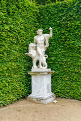 Sculpture in Versailles park, Paris suburbs, France