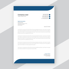 Modern corporate letterhead template design for your company
