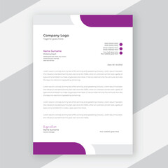 Modern corporate business letterhead design template 
