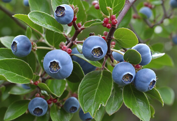 Ripe Blueberry Bush
