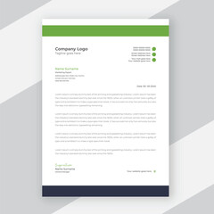 Modern corporate business letterhead design template 
