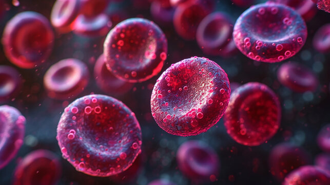 Babesia microti in red blood cells, viewed under a microscope.