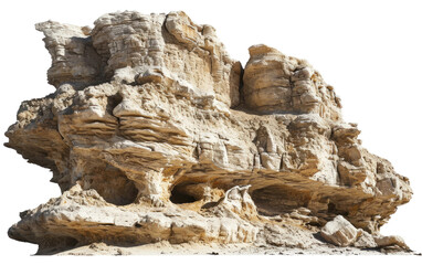Sandstone Landscape On Transparent Background.