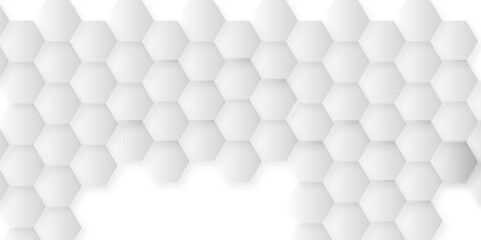 Abstract white background with hexagons. Abstract hexagon polygonal pattern background vector. seamless bright white abstract honeycomb background.